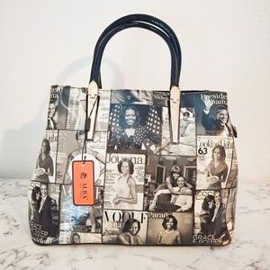 Black and White Women's Handbag